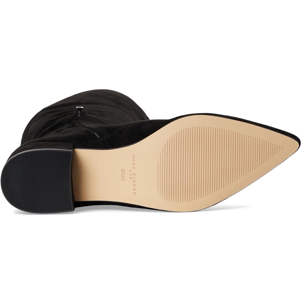 NEW Marc Fisher Women's LTD Lottie Over The Knee Black Suede Dress Boots 5.5 - Picture 6 of 7